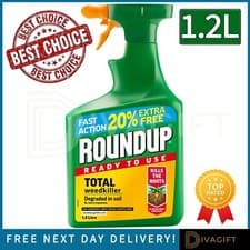 Image of ROUNDUP WEEDKILLER SPRAY TOTAL FAST ACTION READY TO USE WEED KILLER NEW 1.2L
