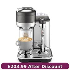 Image of Sage The Vertuo Creatista SVE850BST Pod Coffee Machine Black Stainless Steel-