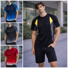 Image of Mens Cotton Crew Neck Short Sleeve T-shirt Summer Sale Tees Shirt Slim Fit S-2XL