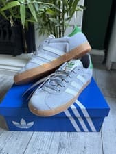 Image of Adidas Gazelle Light Blue Trainers UK3 EU 35.5 Brand New With Tags And Box