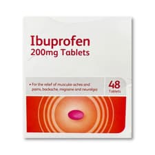 Image of Ibuprofen 200mg Tablets - 48 Tablets - Pain Killer Inflammation Strong Aches