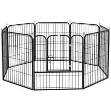 Image of PawHut 8 Panels Heavy Duty Puppy Play Pen for Small, Medium Dogs 79Hcm