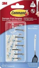 Image of Command Clear Wire Hanger Hook, Value Pack of 9 Hooks and 12 Adhesive Strips