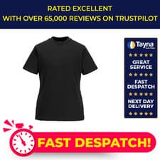 Image of B192 - Womens T-Shirt Black l B192BKRL Portwest Genuine Top Quality Product New