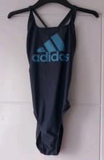 Image of ADIDAS SH3.RO BIG LOGO INFINITEX ONE PIECE SWIMSUIT NAVY HA0122 WOMEN UK32" S
