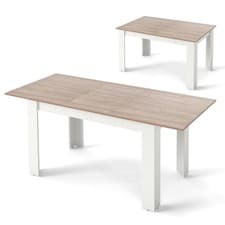 Image of Extendable Dining Table Modern Kitchen Table w/ L-shaped Legs