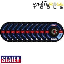Image of Sealey Flap Discs Zirconium Assorted Grit Ø115mm Ø22mm Bore Pack of 10 Abrasive