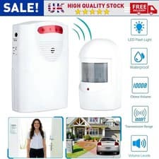 Image of Wireless Driveway Alarm Alert System Security Garage Intruder PIR Motion Sensor