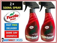 Image of 2x Turtle Wax Long Lasting Essential Car Wax Cleans Protects Polish 500ml FG7420