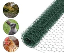 Image of PVC Coated Green Chicken Wire Mesh 10m Roll - 0.9m 25mm - Garden Netting Fencing