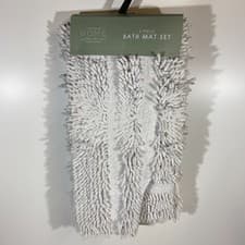 Image of TJM Ltd Home Collections 2-Piece Bath Mat Set White