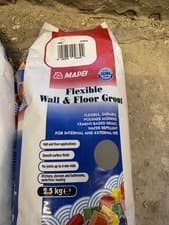 Image of 3X Mapei Grey Flexible Wall and Floor Grout 2.5kg