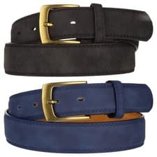Image of Forest Mens Premium Nubuck Leather Belt 1.25" Classic Buckle MB03