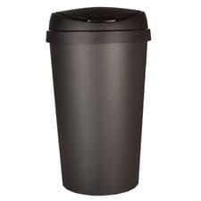 Image of Curver 45 Litre Touch Top Black Bin With Removable Lid