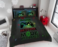Image of Reversible Duvet Cover Boys Girls Quilt Covers Gamer Bedding Set Single Double