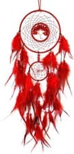 Image of Donko Red Dream Catcher Wall Decor Crystal Tree of Life Dream Catchers Handmade