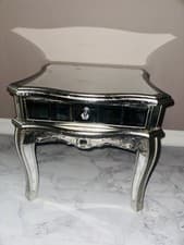 Image of ARGENTE SILVER MIRRORED ONE DRAWER LOW TABLE