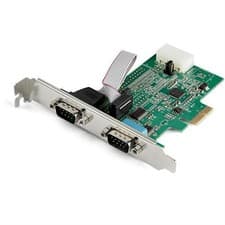 Image of StarTech 2-port PCI Express RS232 Serial Adapter Card - PCIe RS232 Serial Hos...
