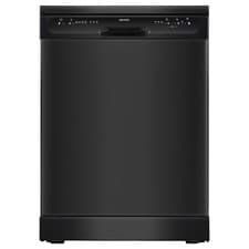 Image of electriQ Full Size Freestanding Dishwasher 12 Place Settings Quick Wash - Black
