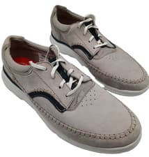 Image of New Clarks Trainers Mens Tac System Grey Nubuck Leather Size UK 11