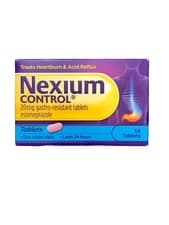 Image of NEXIUM CONTROL 20MG GASTRO-RESISTANT TABLETS - 14 TABLETS, EXPIRY 12/2026