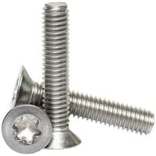 Image of M2.5 ( 2.5mm ) A2 STAINLESS STEEL TORX COUNTERSUNK MACHINE SCREWS SIX LOBE DRIVE