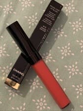 Image of Chanel Rouge Coco Lip And Cheek Blush 412 Orange Explosif Hydrating Pink Sheer