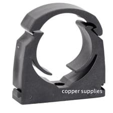 Image of Talon Hinged MDPE pipe clips, 20mm, 25mm, 35mm, Black/plumbing/plumbing job lot