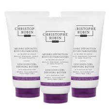Image of 3 PACK Christophe Robin Luscious Curl Defining Butter with Kokum 150ml