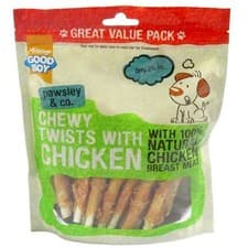 Image of GoodBoy Pawsley Chewy Twists With Chicken Dog Treat 320g