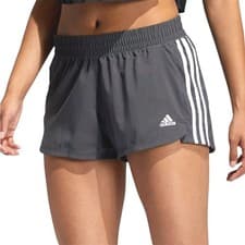 Image of adidas Shorts Size Medium Grey Pacer 3 Stripes Woven Training Shorts GM2950