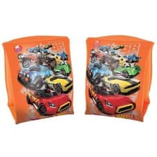 Image of SWIMMING POOL ARMBANDS INFLATABLE KIDS SWIM AID CHILDREN HOT WHEELS