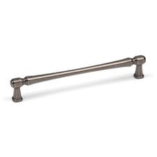 Image of Antique Pewter Cabinet Handle & Knob Dark Grey Cupboard Door Drawer Kitchen Pull