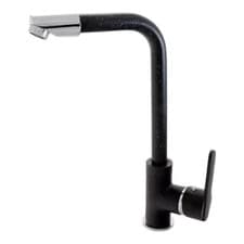Image of Kitchen Sink Tap Mixer Swivel Spout 360`Sink Black Granite Tap