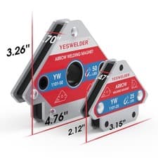 Image of YESWELDER 4-PC Welding Magnets 25LB & 50LB Holding Power Magnetic Welding Holder