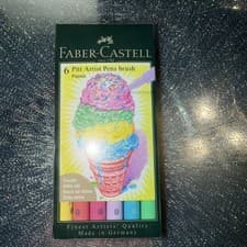 Image of Faber Castell Pitt Artist Pens 6 Pen Set Pastel Tones