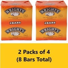 Image of 8x Wrights Coal Tar Soap 100g Bar Traditional Antiseptic Cleansing All Skin Type