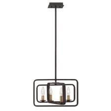 Image of 4 Bulb Ceiling Pendant Light Fitting Buckeye Bronze LED E14 60W Bulb