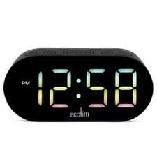 Image of Acctim Lyra LED Digital Alarm Clock Colour Fade USB-C Power Charging Hub