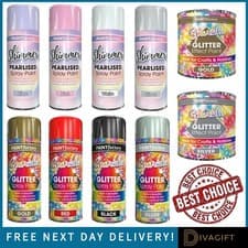 Image of GLITTER SPRAY PAINT FOR SPARKLE EFFECT DECORATIVE CREATIVE ART CRAFTS PICTURE