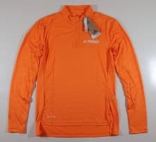 Image of ADIDAS TERREX MULTI HIKING HALF ZIP LONG SLEEVE TOP ORANGE HG6707 WOMEN S M XL