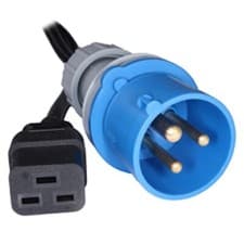 Image of 32A + 16A Power Extension Cable Male Commando Plug IEC 309 IEC C19 Female Socket