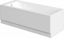 Image of Cracked corners White Acrylic Front Bath Panel 1700mm X 520mm PO341