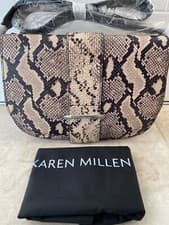 Image of Karen Millen Manhattan Mini Leather Crossbody Hangbag - Gift Idea - RRP £225