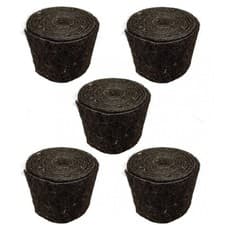 Image of 5 x Wrap Around Universal Wool Plumbing Pipe Insulation Lagging - 100mm x 7.2m