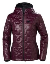 Image of Helly Hansen Women Insulator Lifaloft Hooded Jacket Burgundy M RRP £180 NWT
