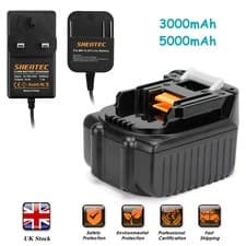 Image of 5AH 14.4V Li-ion Battery For Makita BL1415 BL1430 194066-1 194065-3 MR050 BDF343