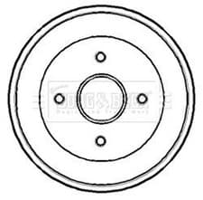 Image of Borg & Beck BBR7168 Rear Brake Drum Fits Nissan Renault Kangoo Kubistar