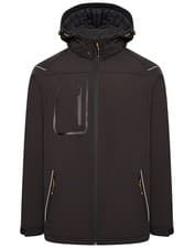 Image of Jcb Workwear Trade Hooded Softshell Jacket Black Size 2XL