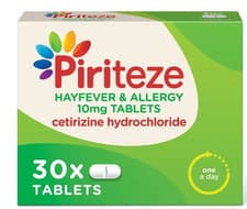 Image of Piriteze Antihistamine Allergy Relief - 30 Tablets